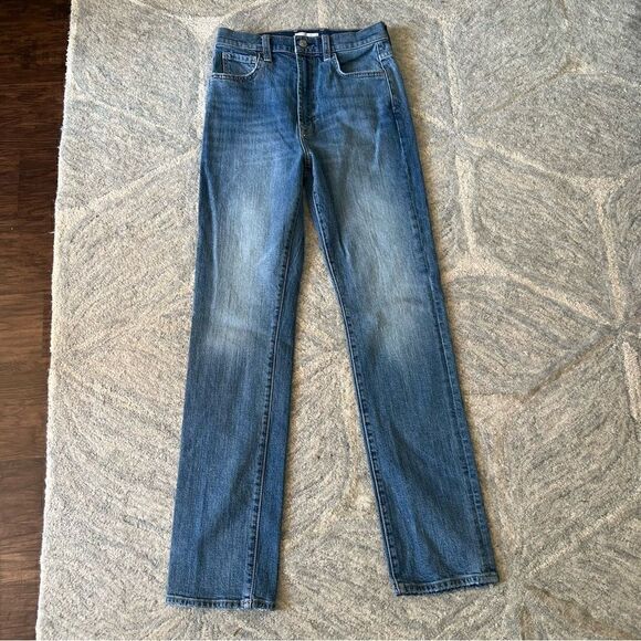 7 For All Mankind Blue Spruce Easy Slim Straight Leg Jeans. Size 27 Like new! - Picture 1 of 13